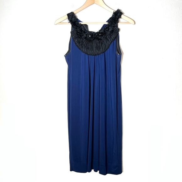 Taylor Dresses & Skirts - Taylor navy blue and black knee length shift cocktail dress size 6 B97